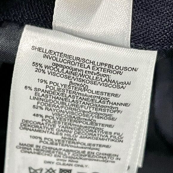 Brooks Brother Red Fleece Navy Laced Wool Blend Skirt. Size 6 - Picture 11 of 13